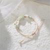 Ocean Theme Ceramic Starfish Conch Braided Bracelet Lightweight Handchain Jewelry For Women Beach Party Daily Wear