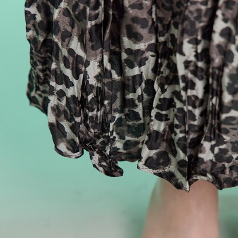 MAXZA Leopar Desenli Pileli Uzun Etek Zd08qs009on