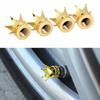 4Pcs/Set Crown Shape Car Tire Air Valve Stem Caps Auto Wheel Stem Air Valve Dust Covers Auto Truck Motocycle Bike Dustproof Caps Valve Stems 1