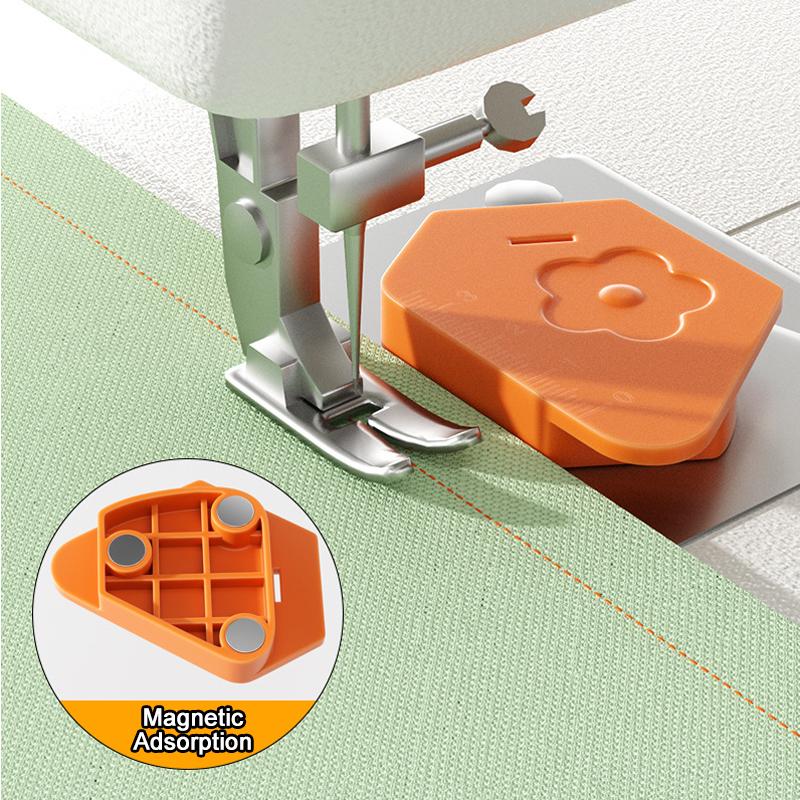 

Magnetic Seam Guide Sewing Machine Polygonal Anti-Curling Positioner Sewing Accessories Multifunctional Ruler Hemmer