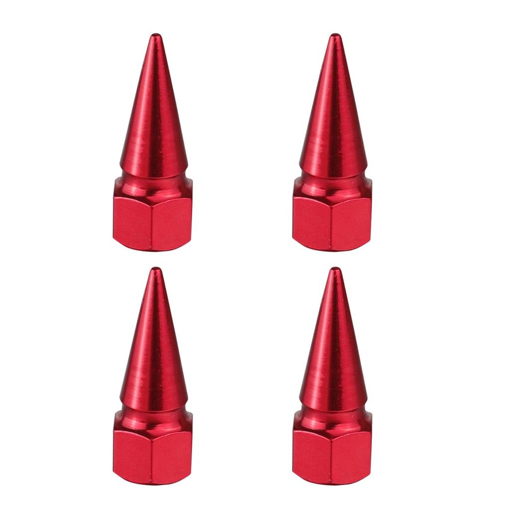 Bouchons de valves de pneu en forme de pic Fabriqués en alliage d'aluminium Convient pour les motos Vélos Longs Trajets Entretien du véhicule