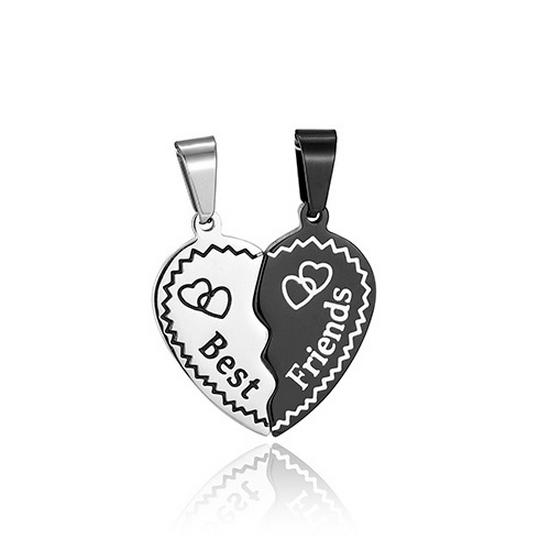 

Креативный набор ожерелий-сердец для лучших подруг: Япония и Корея Соединяющийся кулон со стразами