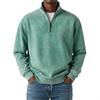 2025 European Style Men's 3D Print High Collar Half-Zip Hoodie for Spring/Autumn
