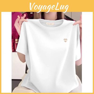 T-shirt Stile Urbano da Donna con Lettere Stampate e Maniche Corte per un Look Casual Estivo