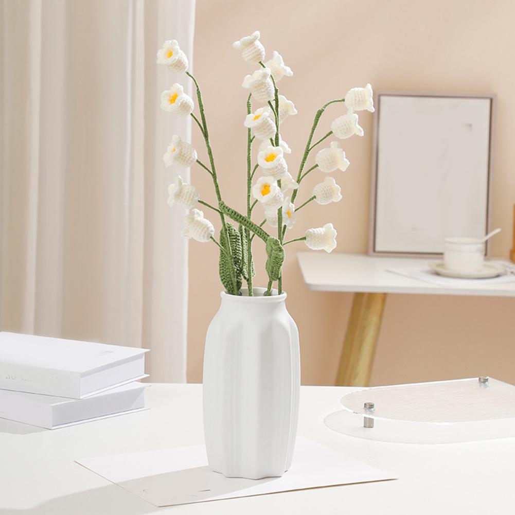 Manual Measurement Data Handmade Lily Handmade Lily 36cm Artificial Diy Wool Crochet Fine Cotton Finished Diy Wool Crochet белый