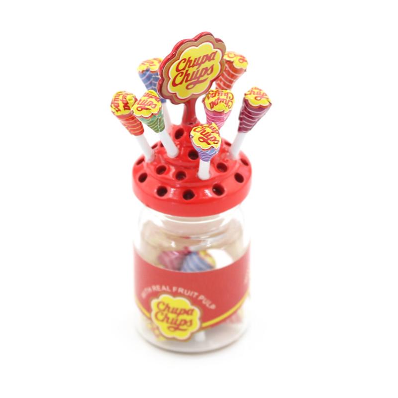 

1:12 Dollhouse Miniature Simulation Food Mini Lollipop With Case Holder