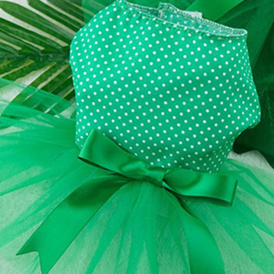 Rochie pentru animale de companie respirabilă, ușor de purtat, model de puncte din poliester, costum de câine subțire pentru vară