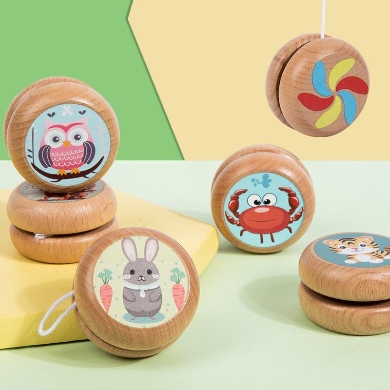 

Children s Wooden Yo-Yo: Cartoon Educational Toy & Classic Gift 4*3.4
