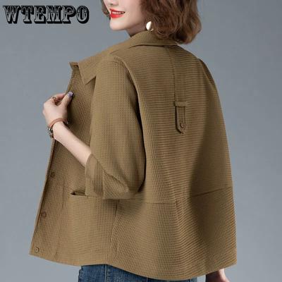 Casual Jas Dames Lente Herfst Zak Bovenkleding Losse Plus-Size Moeder Jassen Mode Korte Windbreaker Dames