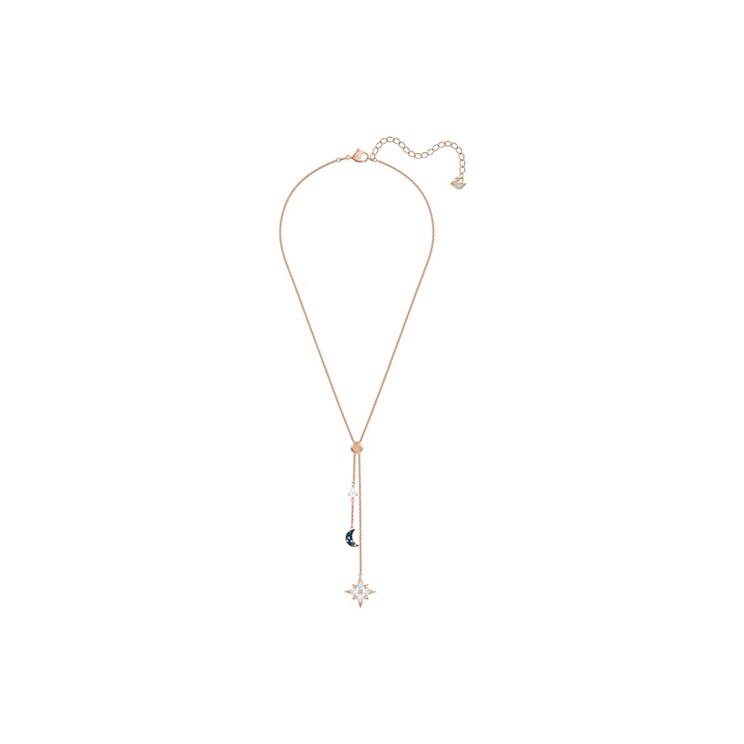Swarovski Symbolica Y-Shaped Star Moon Snowflake Dark Gradient Metal Necklace Women Necklace 5494357