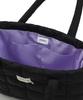 Covernat Woman Clover Heart Quilted Big Tote Bag Black