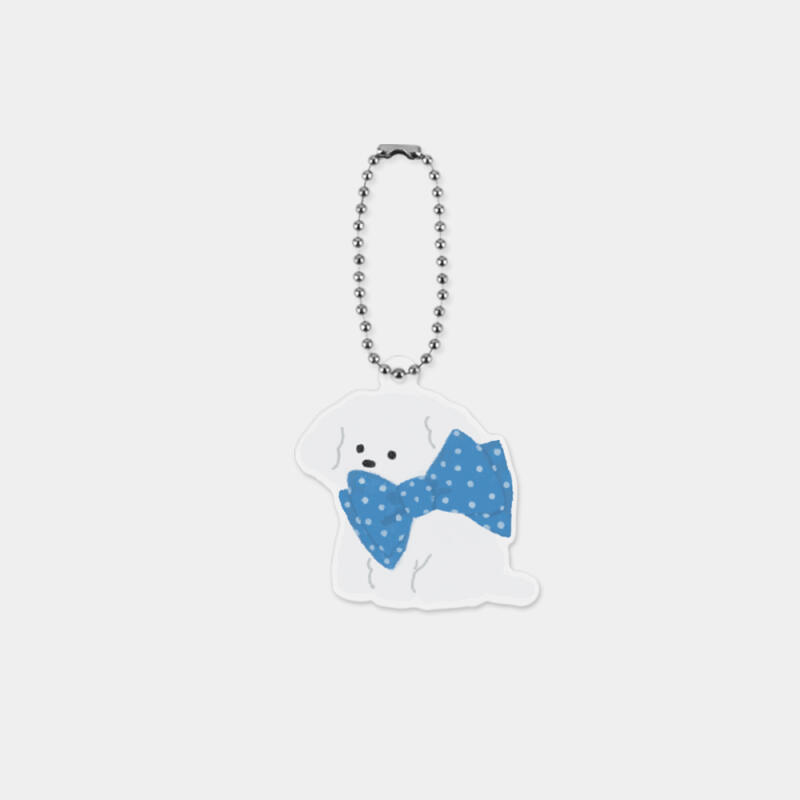 blue big ribbon ppokku acrylic keyring Single product