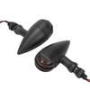 1 Pair Retro Style Universal Turn Signal Light Lamp Motorcycle Modification AccessoriesBlack