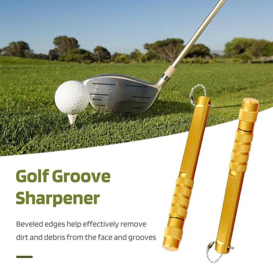 Golf Grooves Sharpener Portable Alloy Golf Club Wood Iron Wedge Head Cleaner Sharpening Re-Grooving Tool Golf Accessories