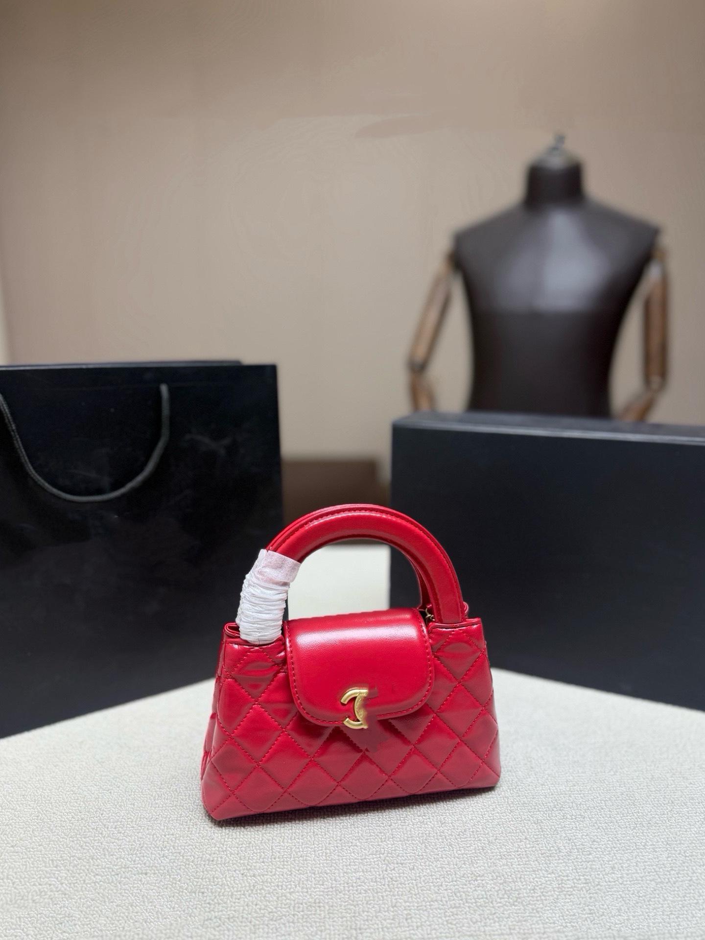 Diamantmuster Lammleder Crossbody & Umhängetasche - Vielseitige Damenhandtasche mit Kette, Helles Finish, Kleines quadratisches Design rosa