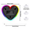 2026 Solar Powered Car Neon Light Striped Heart Lamp Led Ambient Light Wireless Suction Cup USB Rechargeable Led Atmosphere Lamp