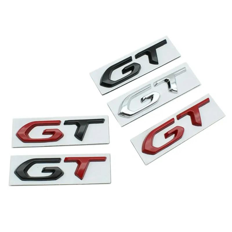 3D Metal Logo GT Emblem Letters Car Rear Trunk Badge For Car 208 2008 205 508 5008 207 408 308 3008 GT Sticker Accessories