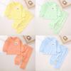 Baby Cotton Sleepwear Set For Toddlers With Animal Prints And Snap Shoulder Closure