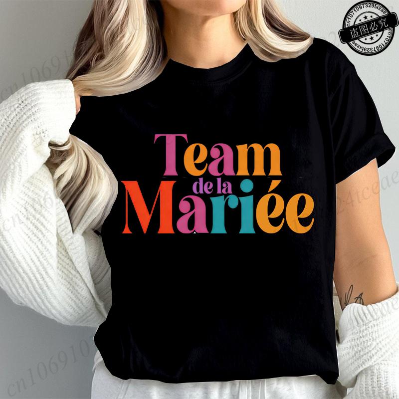Unisexs French Girls Single Farewell Graphic Tshirts Short Sleeve Tees Future Bride Team Bride Tshirts Aesthetic Streetwear