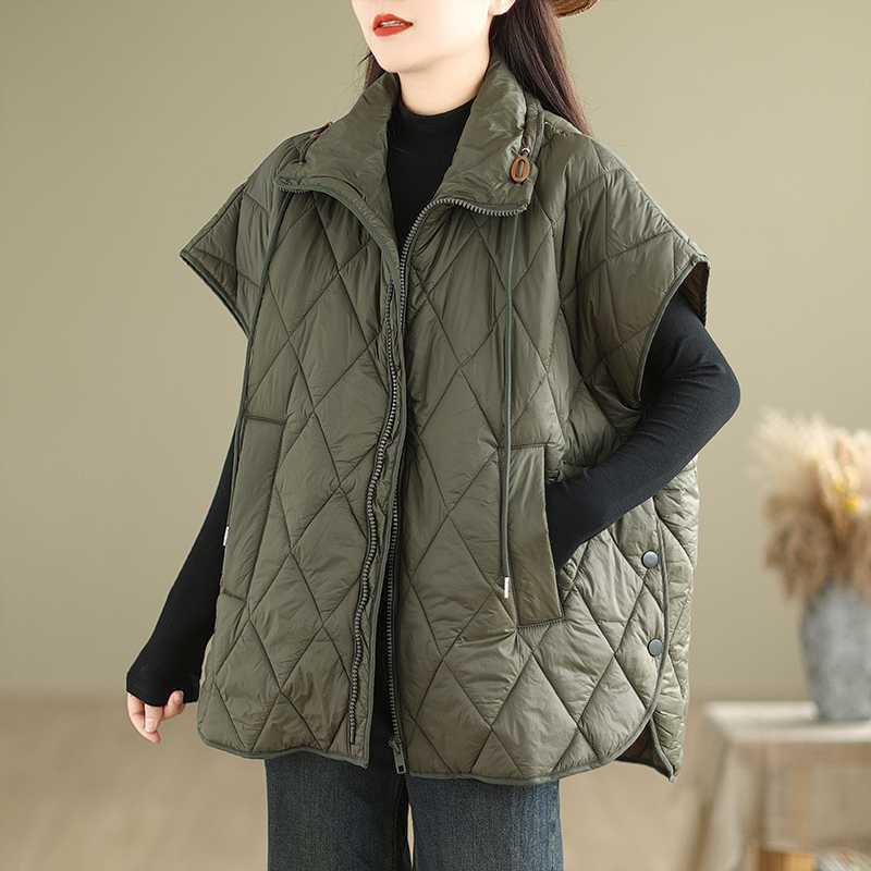 Women's Cotton Vest Autumn Winter Fashion Simplicity Comfortable Down Cotton Waistcoat Temperament Versatile Ladies Jacket