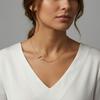 Wind Stainless Steel Side Wearing Bow Necklace Female, Elegant Design Sense Female Collarbone Chain Nc-2440