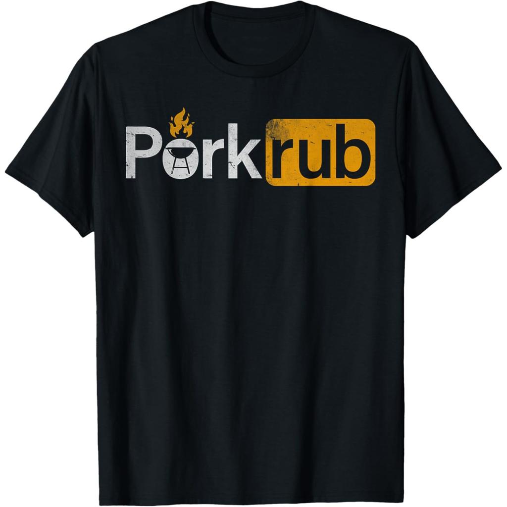 Funny Pork Rub Graphic T Shirts BBQ Barbecue Men Women Pure Cotton Humor Streetwear Tee Shirt Short Sleeve Unisex Loose Clothing
