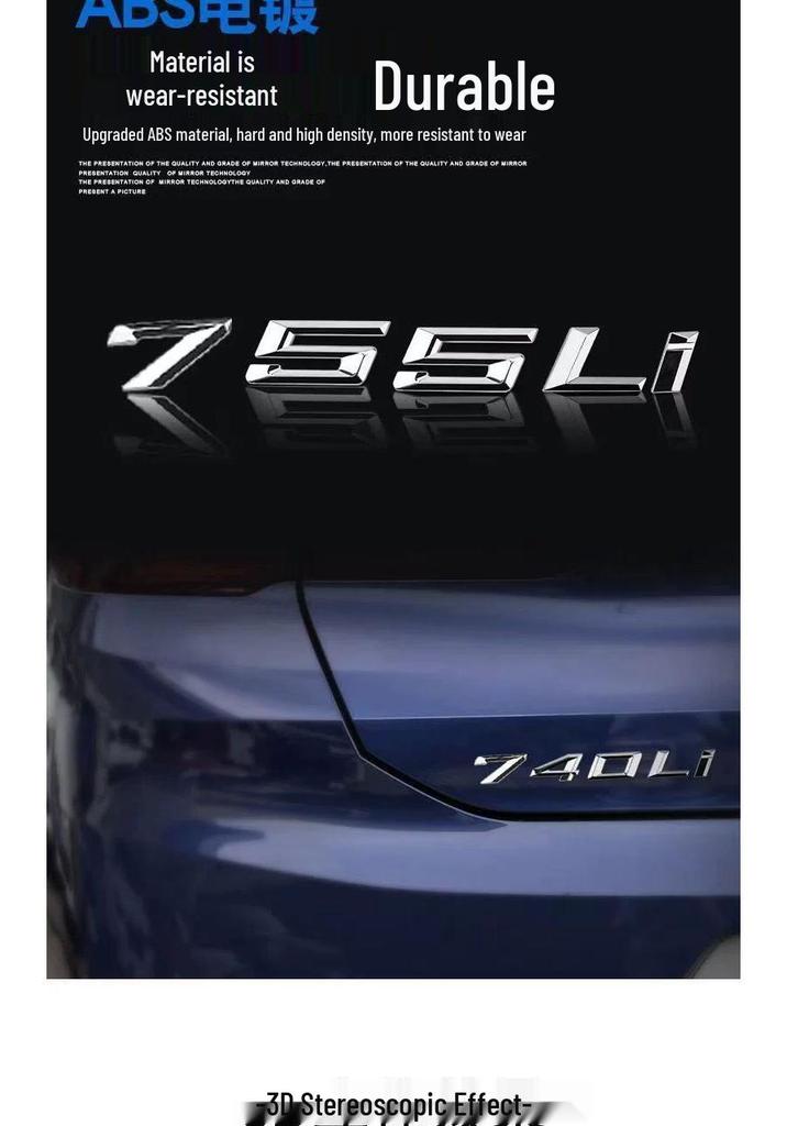 Kompatybilna naklejka na tylne godło do BMW Serii 7 740Li, 730Li, 750Li, 760Li