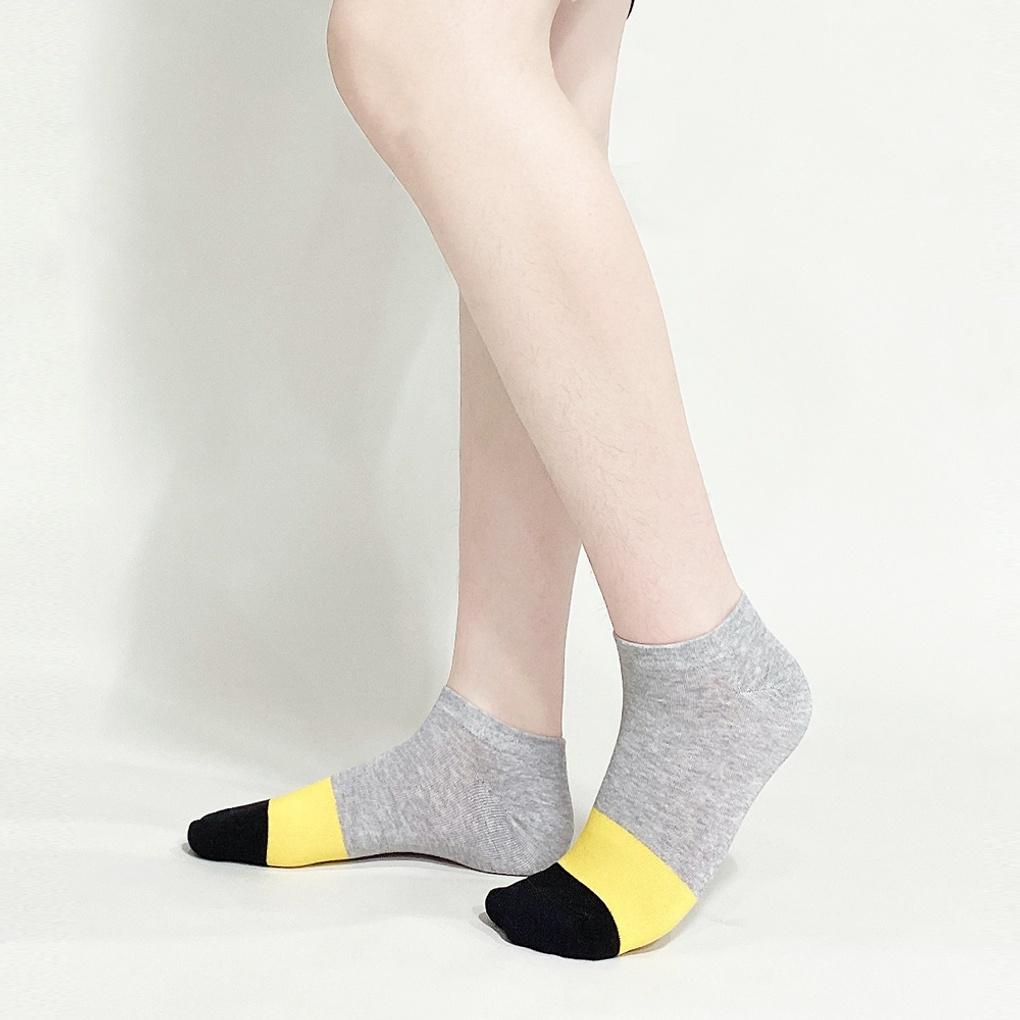 5 Pairs of Men's Two-tone Sneaker Socks