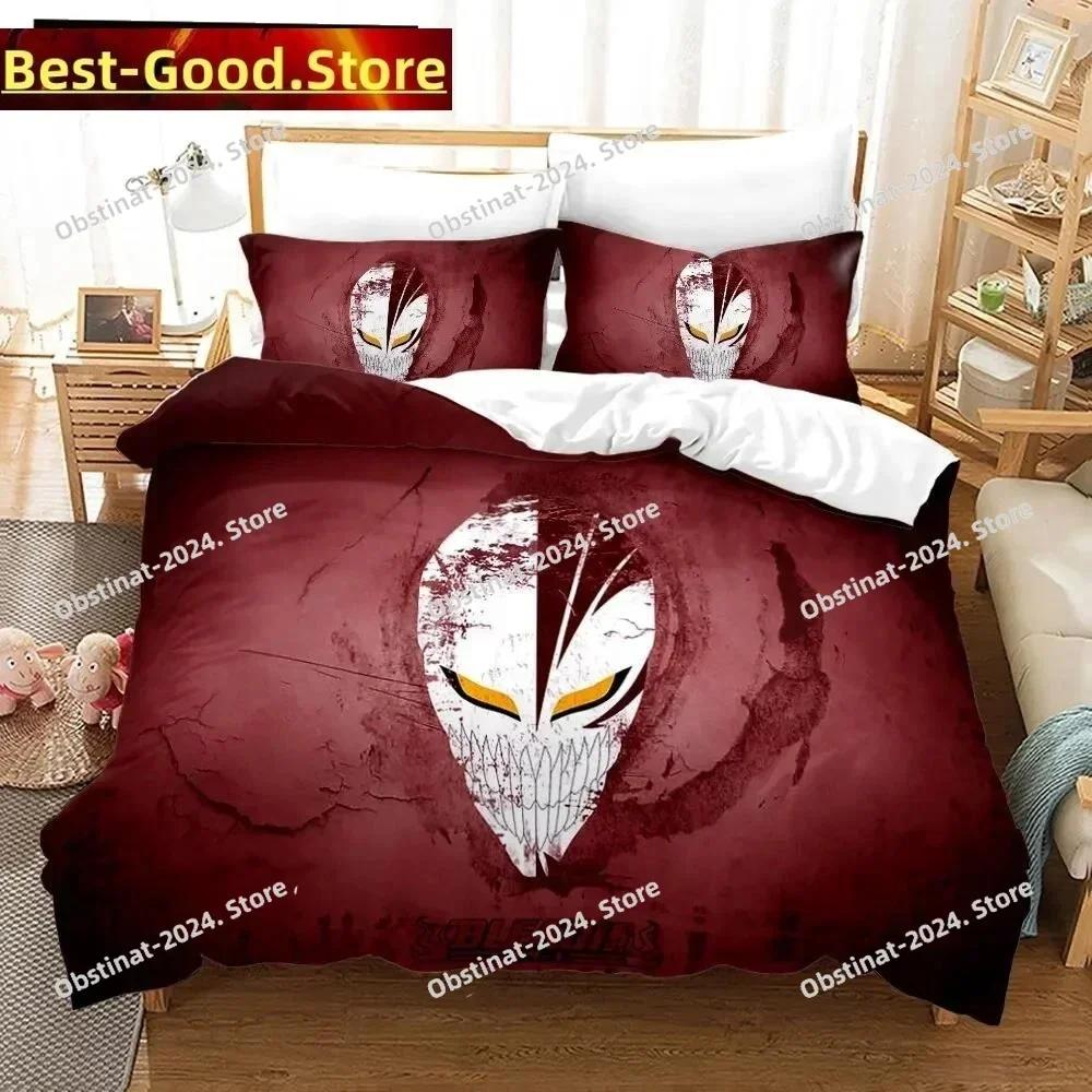 3D Anime Bleach Kurosaki Ichigo Bedding Set Printed single Comforter Quilt Duvet Cover Pillow Case 3 Pieces Sets Kids Adult Size