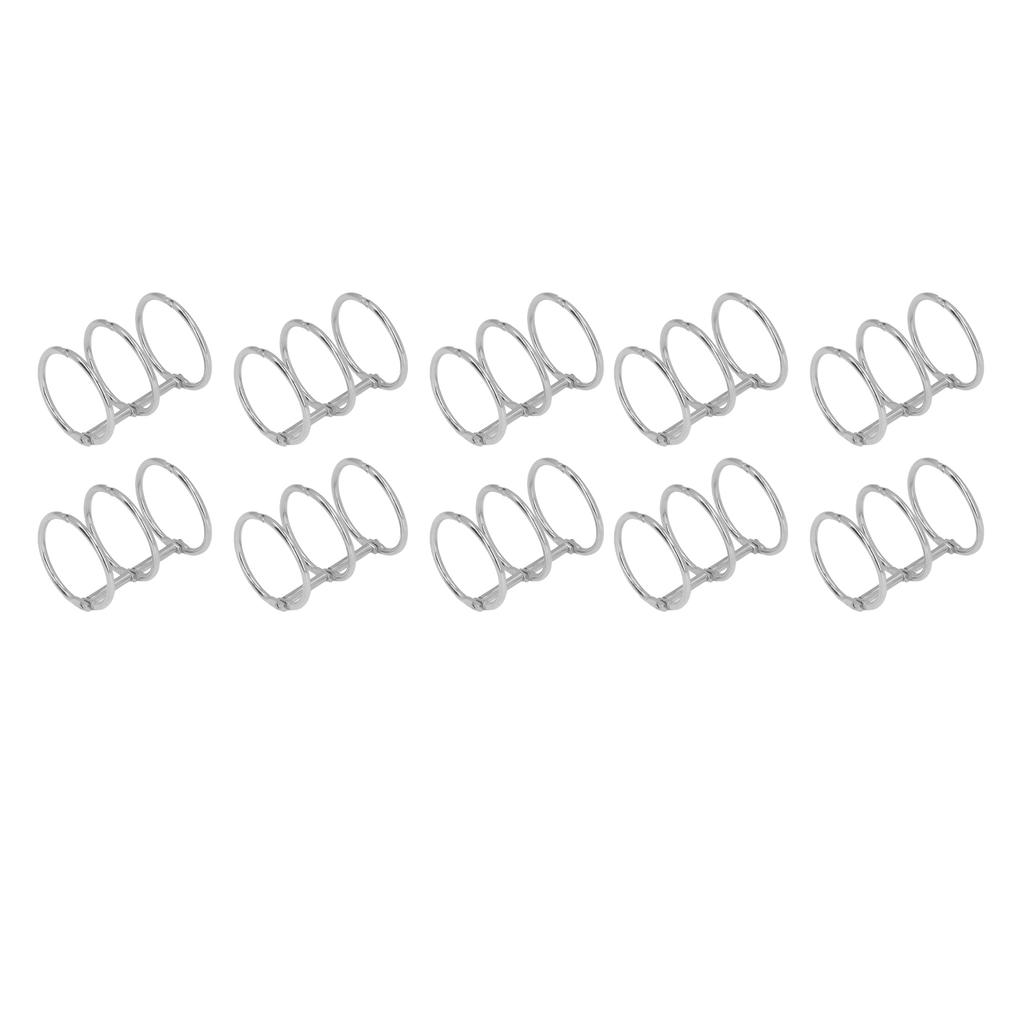 10 Stück 3 Ring Metall Loseblattbinder Edelstahl Buchringe Fotoalbum Bindespiralen für