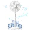 USB Rechargeable Standing Fan, Quiet 8-Speed Portable Floor Fan, Height Adjustable Air Circulator for Home Office Bedroom