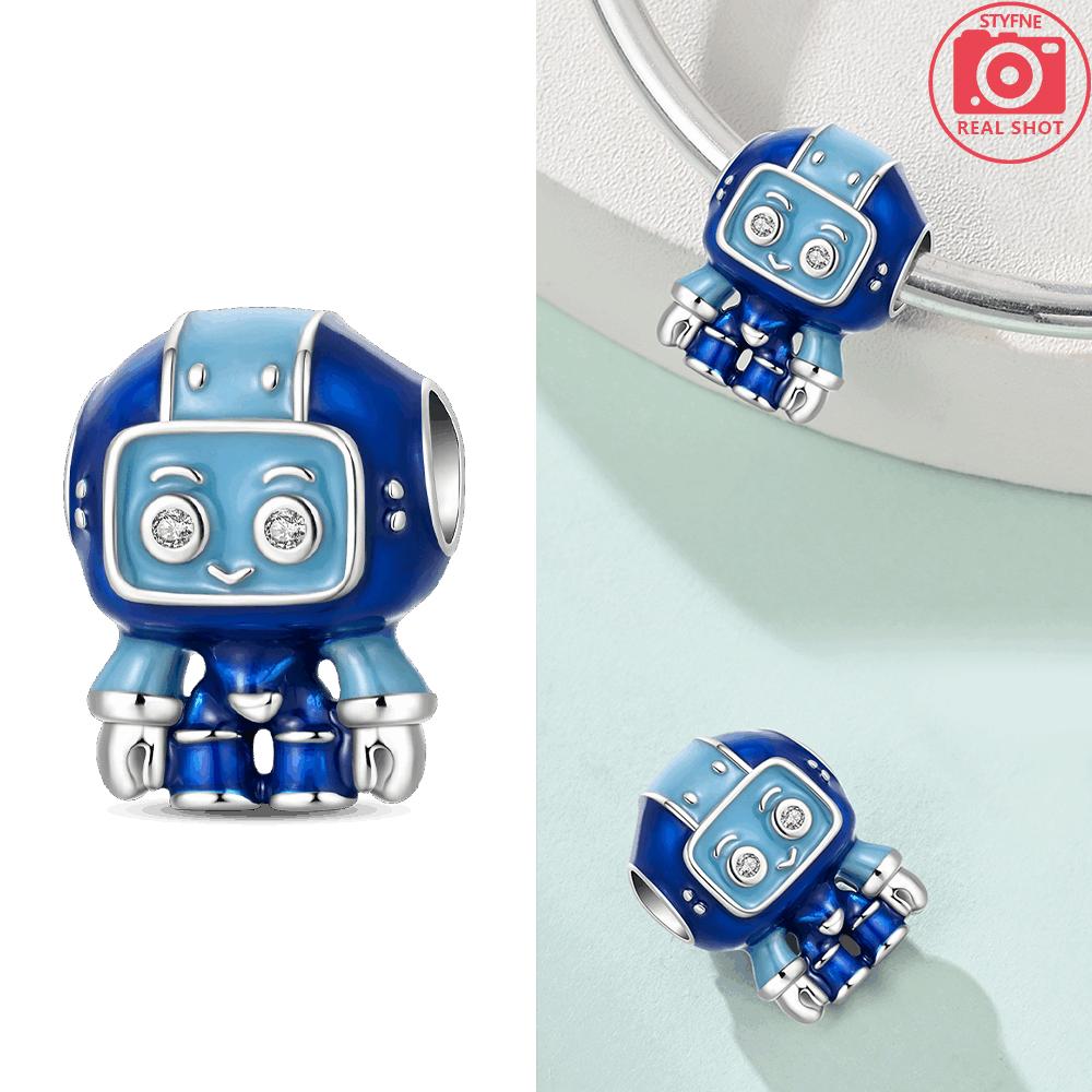 New Summer Coconut Beach Travel Ai Robot 100% Copper Charms Fit Original Bracelet Diy Jewelry Making Women Gift