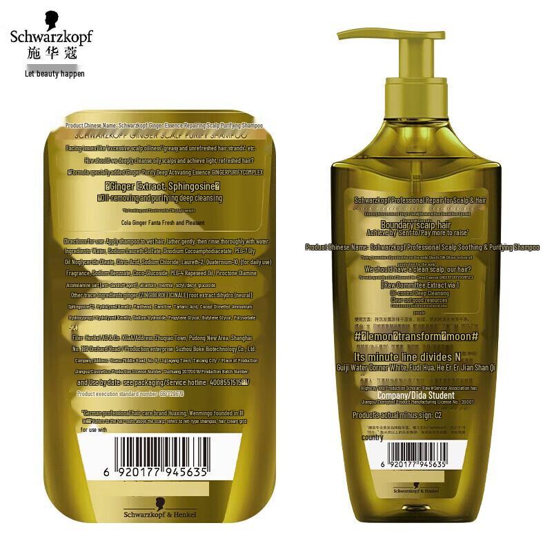 Schwarzkopf Ginger Essence Oil Control Shampoo & Conditioner Set