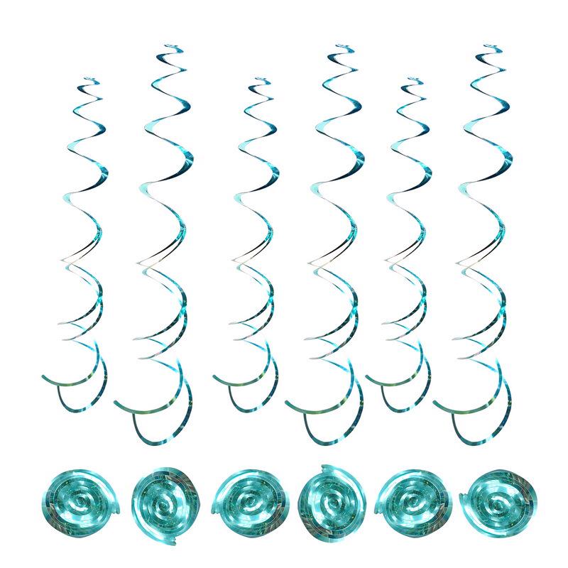 Festival & Birthday Swirl Ceiling Decorations: Hanging PVC Ornament for Windows, Corridors, and More.