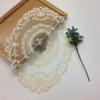 1PC Dinning Table Cover Embroidered Table Cloth Elegant Round Lace Tablecloth Coffee Coasters Napkin Party Wedding Decoration