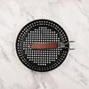 Folding Non Stick Grilling Skillet Round Wooden Handle Barbecue Plate Hollow Heat Resistant Outdoor Grill Topper Hiking Cooking