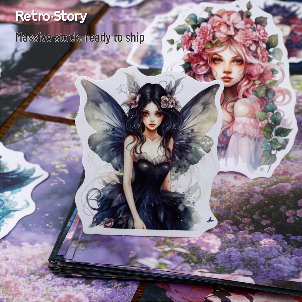 RetroStory Silent Forest DIY Journal Decoration Pack - Fairy Scenery Materials