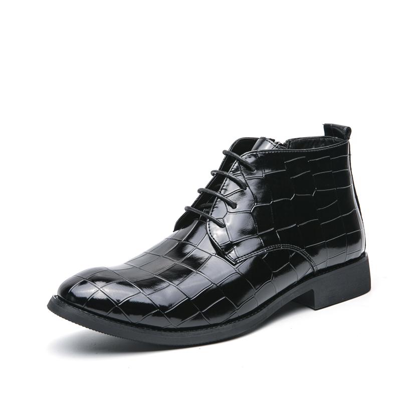 Luxury Brand Banquet Dress Shoes Pointed Autumn and Winter Ankle Boots for Men's Fashionable Chelsea Boots for Men's Versatile