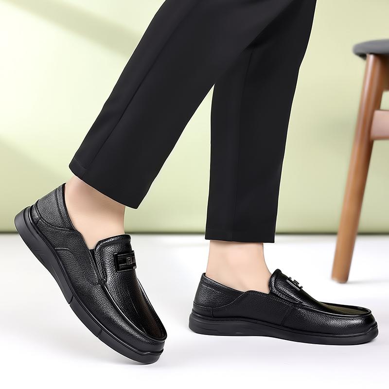 Fashion Men's Spring Luxury Brand Loafers Soft Sole Comfortable Dress Shoes Mens Slip On BusinessShoes Fashion Leather Casual Shoes
