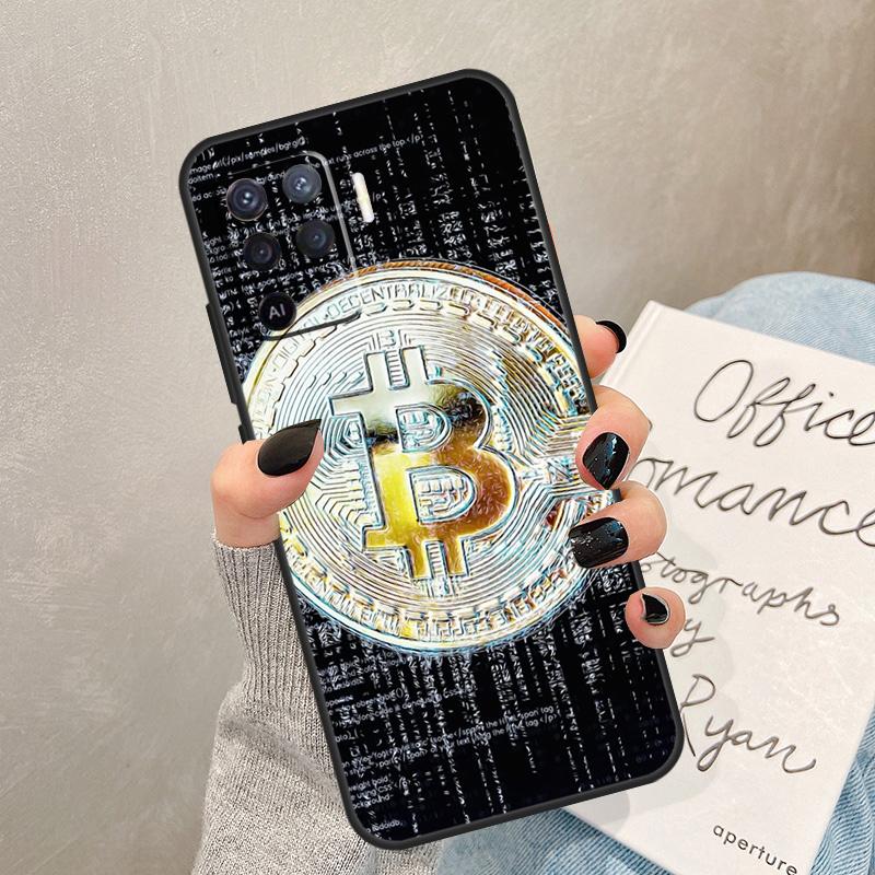 Bitcoin Case For Oppo A57 A17 A77 A18 A38 A58 A78 A98 A74 A54 A94 A80 A60 A40 A96 A76 A16 A15 A5 Pro