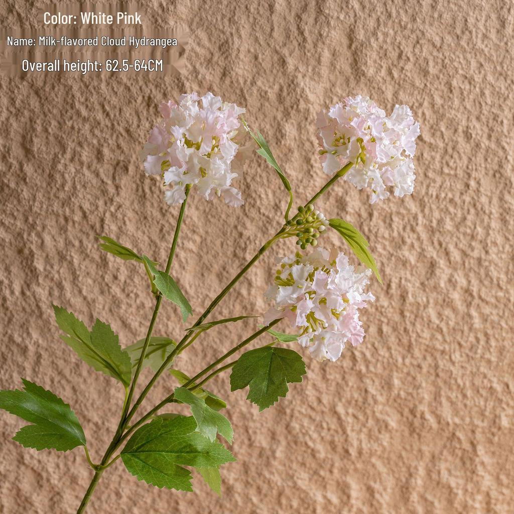 Milk-Flavored Cloud Hydrangea Artificial Flowers for Green Plants and Wedding Crafts INS Decoration