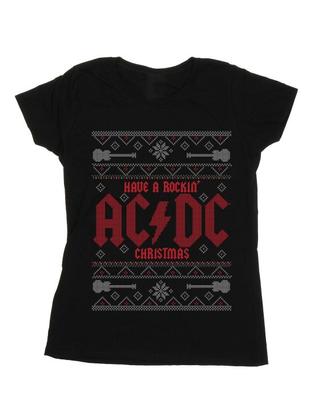 ACDC Womens/Ladies Have A Rockin Christmas Cotton T-Shirt