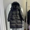 Women's 2024 Winter Hooded Down Jacket - Loose Fit, Plus Size, Mid-Length, Thick, Warm White Duck Down Outerwear
