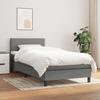 VidaXL Divan Bed with Mattress Dark Grey 80x200 Cm Fabric - Model 3139850
