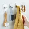 Ganchos de pared adhesivos de acero inoxidable duraderos - Sin taladro, Fuerte capacidad de carga, Ganchos metálicos para ropa sin dejar marca