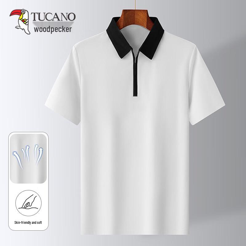 Tucano Men's Ice Silk Half-Zip Polo Shirt