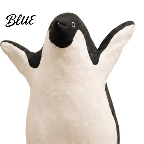 Office Desk Accessories Cute Penguin Figurine, Nordic Style Small Animal Statue, Whimsical Modern Home Accents Shelf Tabletop Decor Ornament, Gift for