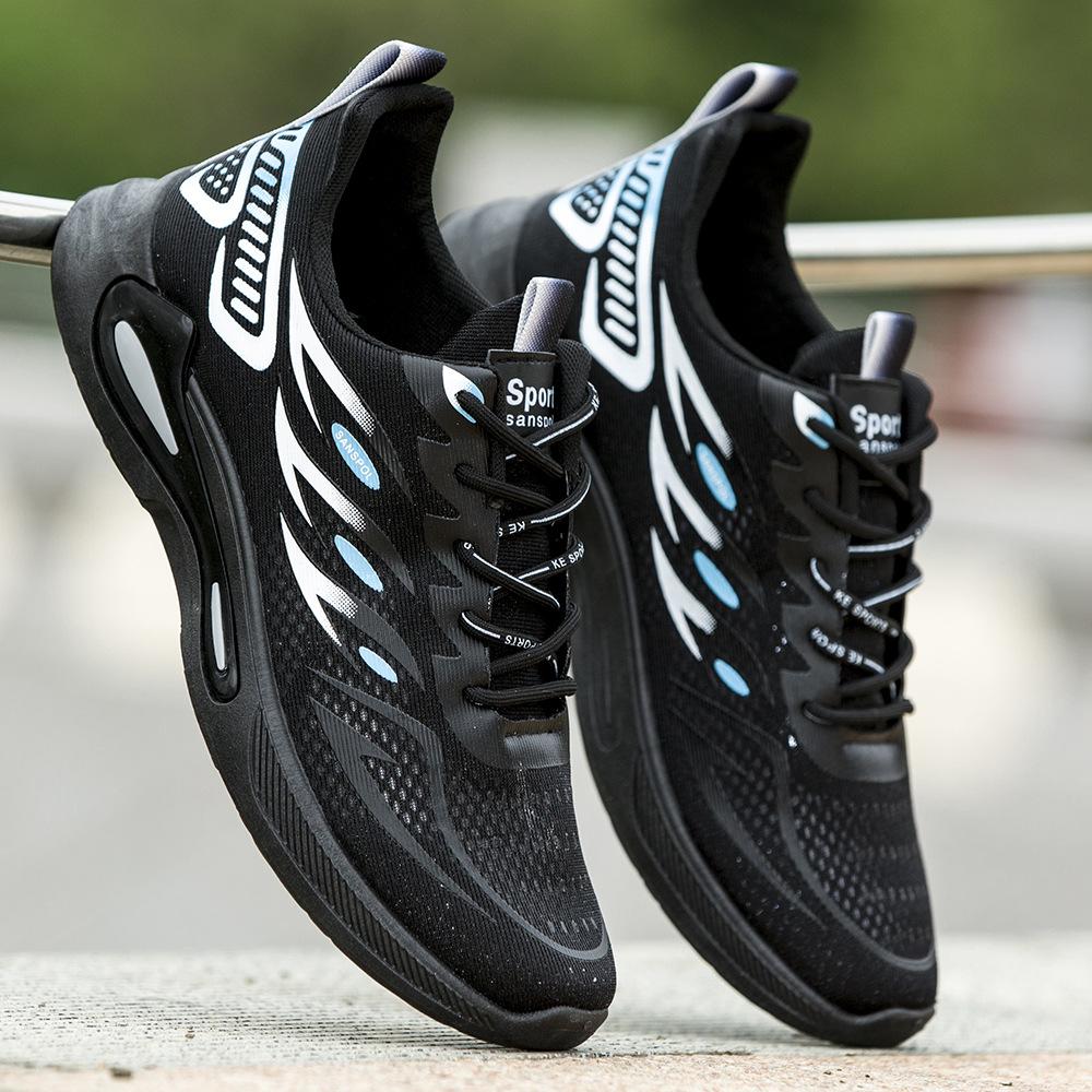 Spring New Fashion Trend Mesh Breathable Casual Versatile Soft Sole Comfortable Running Shoes Men