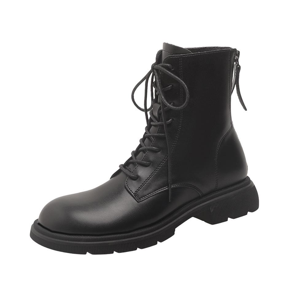 2025 New Spring and Autumn Thick-soled Martin Boots Wind Knight Retro Brown Short Boots Women's Leather Fashion Women's Boots