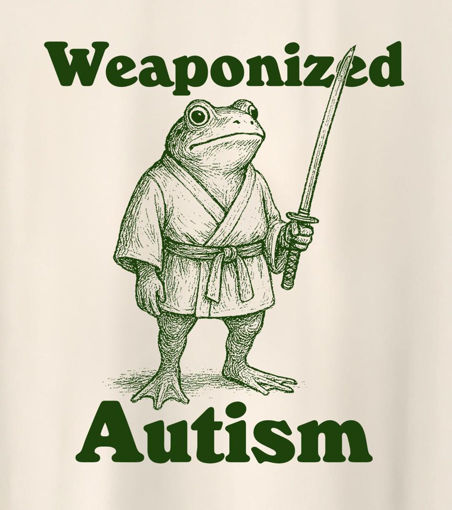 Weaponized Autism Frog Wizard Shirt. Funny Autism Shirt, Autism Gift, Autism Warrior Frog, Weirdcore Meme Shirt, Frog with a Sword T-Shirt XL